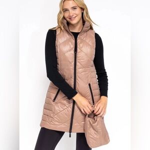 My Anorak Midi Vest Sz S NEW Suntan